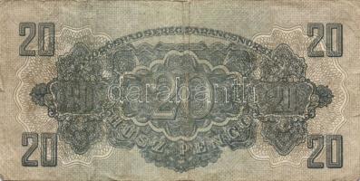 1944. "V.H." 1P(1x), 5P(3x), 20P(3x) mindegyik átlagostól erősen eltérő nyomati elcsúszáso...