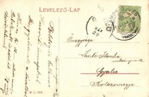 Szamosújvár, Gherla; Örmény katolikus templom, üzletek. W. L. 1868. / Armenian Catholic church, shop...