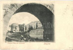 1899 Izmir, Smyrne; Lancien Pont des Caravanes / old bridge