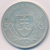 Szlovákia 1944. 50K Ag "Függetlenség 5. évfordulója" T:2 
 Slovakia 1944. 50 Korun Ag &qu...