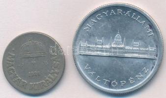 1926. 50f Ni + 1945. 5P Al T:2-,1- anyagfelesleg