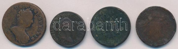 1773. Poltura "Mária Terézia" + 1790S 1kr "II. József" + 1861B 4kr + 1868B 4kr T...