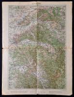cca 1927 Nagyvárad térképe, 1:200000, M. kir. állami térképészet, 64×47,5 cm