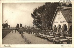 Keszthely- 4 db RÉGI városképes lap: Bocskai nagyétterem, Amazon szálló, Halászcsárda, Kultúrpalota