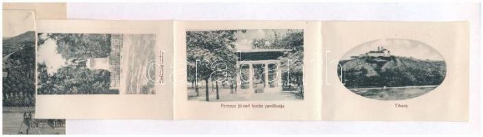 Balatonfüred-fürdő, látkép, vasútállomás, kikötő, kiadja Perlsz Vilmos, leporello card (EK)