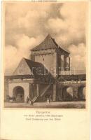 Nagyszeben, Hermannstadt, Sibiu; Burgertor von Innen gesehen, 1856 abgetragen. Nach Zeichnung von Joh. Böbel / Városkapu. Jos. Drotleff, G. A. Seraphin kiadása, Joh. Böbel rajza után / city gate. s: Joh. Böbel (EK)