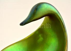 Zsolnay eozin mázas kacsás tál tervező:Török János, jelzett, hibátlan, m:14 cm