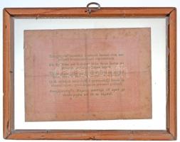 1848. 5Ft "Kossuth bankó" vörösesbarna, üvegezett keretben T:III- szakadás 
Adamo G109