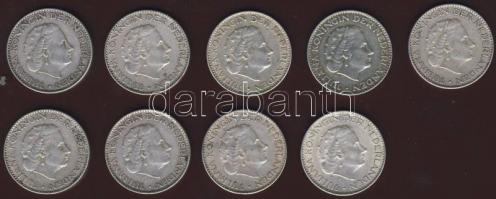 Hollandia 1956-1965. 1G Ag (9x) vegyes évszámokkal T:2,2/3