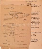 Vegyes okmány tétel: számlák, hivatalos levelek, stb., összesen 70 db, érdekes, átnézésre érdemes an...