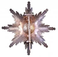 1900. "Ferenc József-rend középkeresztjének csillaga" zománcozott, jelzett Ag csillag, raj...