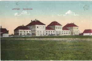 1933 Lipótvár, Újvároska, Leopoldov; vasútállomás / Bahnhof / railway station