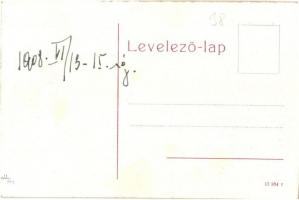 Arad, Andrássy tér, Reinhart Fülöp bútorgyára. W. L. (?) 912. / square, furniture store