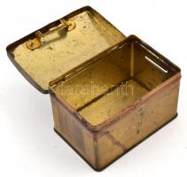 "Phőnix" Életbiztosító Társaság fém persely, kopott, 12x8x8 cm