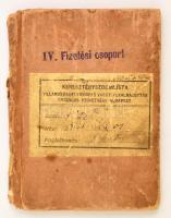 cca 1934 Keresztényszocialista villamos és helyi érdekű vasuti alkalmazottak országos szövetsége, Tagsági könyv sok bejegyzéssel