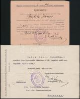 1925, 1931 Levente mozgalommal kapcsolatos iratok, tervezet, igazolvány, meghívó, 4 db