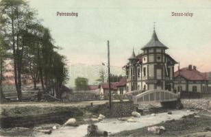 Petrozsény, Petrosani; Janza telep, Róth Béla, Weinberger Bernát üzlete, híd. Muntyán Tivadar kiadása / shops, bridge