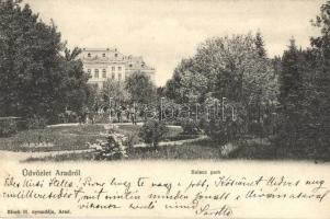 Arad, Salacz park, Bloch H. kiadása / park, garden (EK)