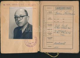 1941-1944 Izraelita vallású egyén számára kiállított zsoldkönyv, valamint fényképes emléklap