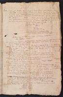 cca 1700-1800 Csenyéte, birtokösszeírás, latin nyelven, 12 p