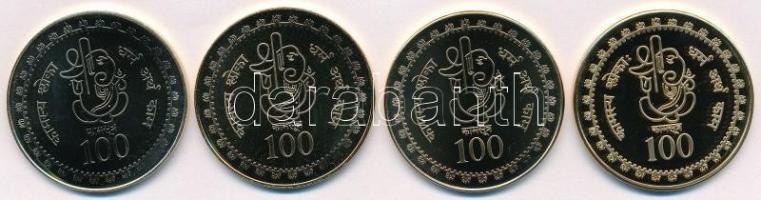 DN "Kámaszutra" 4db klf aranyozott Cu multicolor érem, német nyelvű leírással, tanúsítvánn...