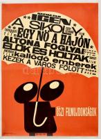 1964 Sós László (1922 - 2016) - Kemény Éva (1929 - 2011) (So-Ky): Magyar Film, Őszi filmújdonságok,filmplakát, Bp. Egyetemi Nyomda, hajtásnyomokkal, 40x56 cm.
