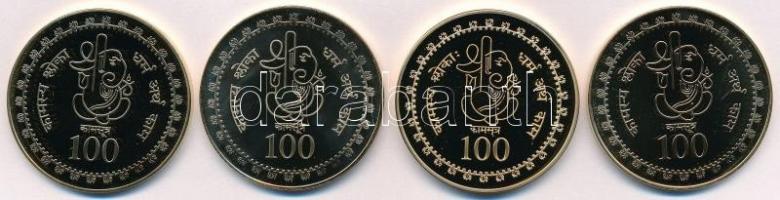 DN "Kámaszutra" 4db klf aranyozott Cu multicolor érem, német nyelvű leírással, tanúsítvánn...