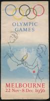 1956 A Melbourne-i Olimpia képes, térképes ismertetője