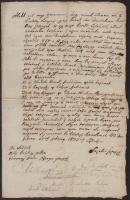 1825 Bánfalva, rezignáló (lemondó) levél bérbeadott javakról, Lónyay György (1790-1874) részére