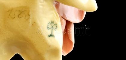 Ens porcelán rózsa, egészen apró lepattanással, jelzett, 5x7 cm