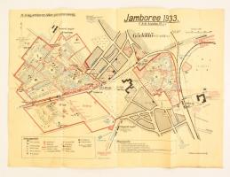 1933 Gödöllő, Jamboree térképe, 42×57 cm