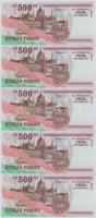 2006. 500Ft "50. évforduló 1956. október 23." (5x) sorszámkövetők, "EC" sorozatj...
