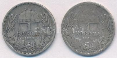 1893KB-1894KB 1K Ag "Ferenc József" (2x) T:2-,3
Adamo K5