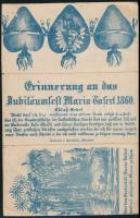 1860 Maria Taferl osztrák búcsújáró hely jubileumi megemlékezésének ismertetője, német nyelven