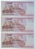 2010. 500Ft (3x) sorszámkövetők "EB" T:I