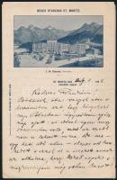1897-1902 4 db fejléces magánlevél, látképes, szállodai papíron, egy ismétlődéssel