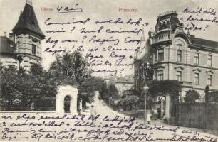 Pozsony, Pressburg, Bratislava; Újtelep, villa. Sudek Antal kiadása / street view, villa