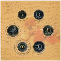 2009. 5Ft-200Ft "Haydn" (7xklf) forgalmi érme sor, benne "Joseph Haydn" Ag emlék...