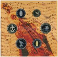 2009. 5Ft-200Ft "Haydn" (7xklf) forgalmi érme sor, benne "Joseph Haydn" Ag emlék...