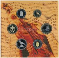 2009. 5Ft-200Ft "Haydn" (7xklf) forgalmi érme sor, benne "Joseph Haydn" Ag emlék...