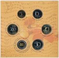 2009. 5Ft-200Ft "Haydn" (7xklf) forgalmi érme sor, benne "Joseph Haydn" Ag emlék...