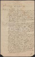cca 1847-1868 Az Andrássy családdal kapcsolatos 3 db irat: tanúvallatási jegyzőkönyv, szerződés, stb.