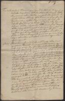 cca 1847-1868 Az Andrássy családdal kapcsolatos 3 db irat: tanúvallatási jegyzőkönyv, szerződés, stb