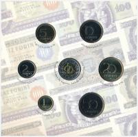 2006. 1Ft-100Ft (8xklf) forgalmi sor szettben, benne 1946-os 1Ft Ag "Hatvanéves a Forint" ...