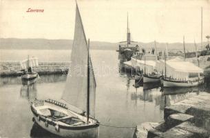 Lovran, Laurana, Lovrana; Port with boats, Ernest boat