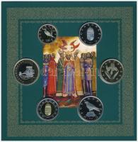 2017. 5Ft-200Ft (6xklf) forgalmi szett + I. László által kibocsátott denár egyoldalas Ag lemezverete...