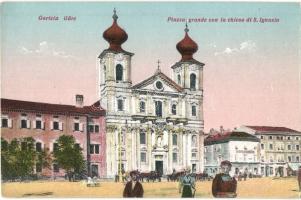 Gorizia, Görz, Gorica; Piazza Grande con la chiesa di S. Ignazio / square, church