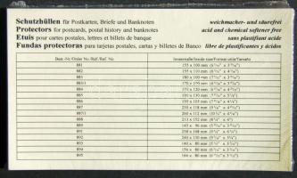 Víztiszta bankjegytok 140x80mm (100db/cs), használatlan!