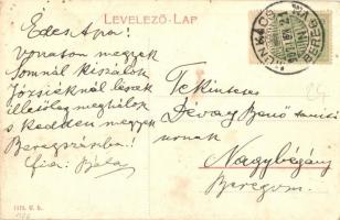 Munkács, Mukacheve, Mukacevo; Kossuth Lajos utca, Goldstein Sándor, Berger Herman üzlete. W. L. 1176...