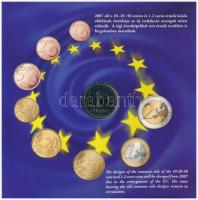 2007. 1Ft-100Ft (8xklf) forgalmi sor, benne 50Ft "50 éves a Római Szerződés" + 2008. 1Ft-1...